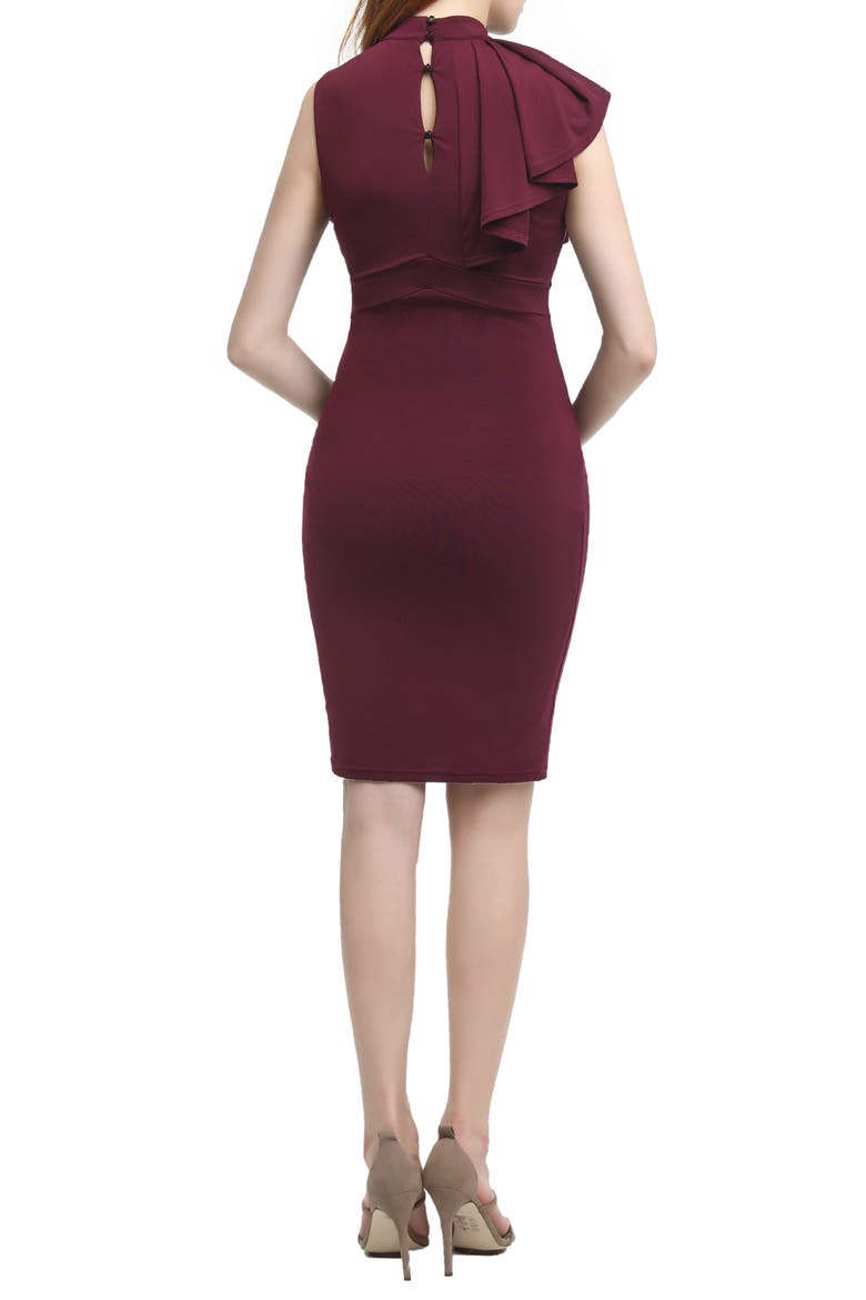 Josephine Ruffle Maternity Sheath Dress, Alternate, color, DEEP BERRY