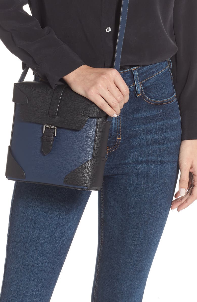 Sondra Roberts Binocular Case Faux Leather Crossbody Bag, Alternate, color,