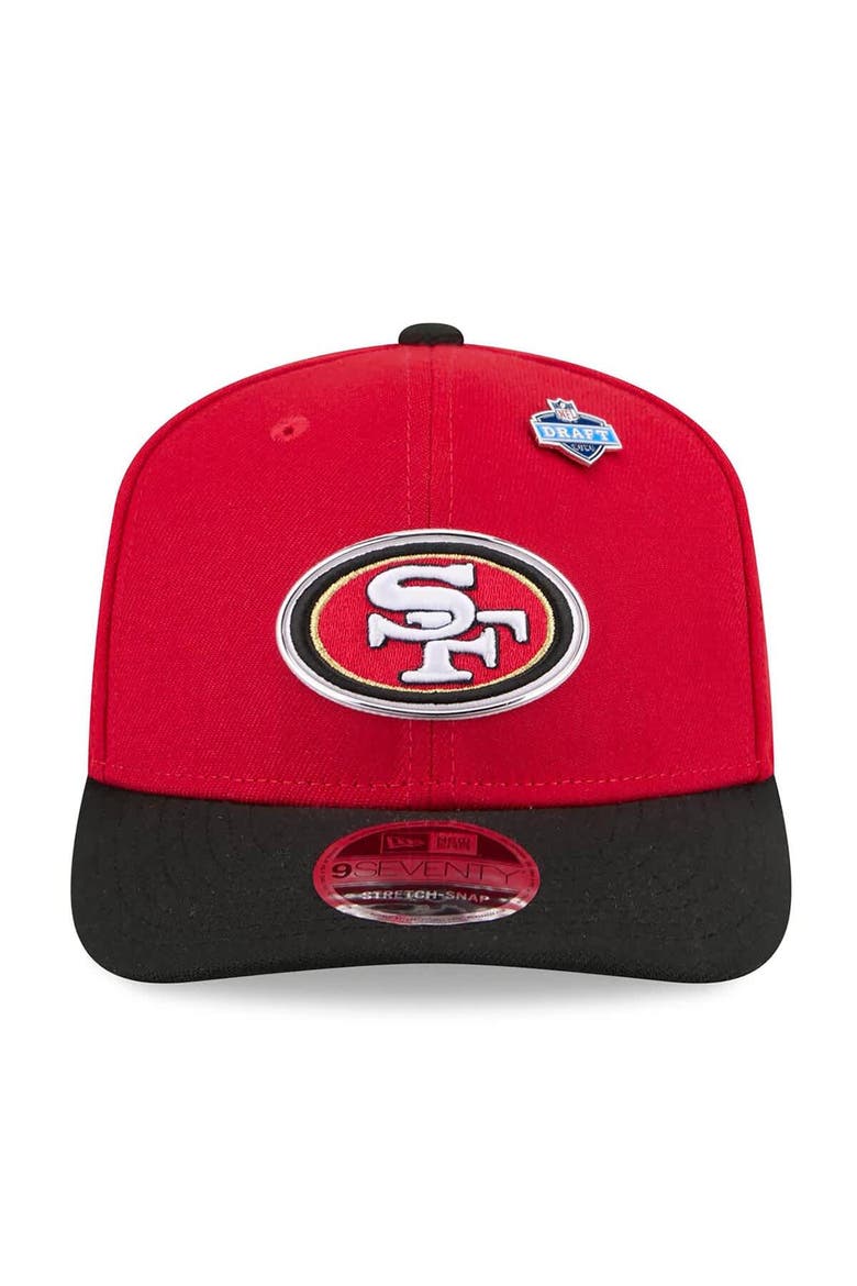 Men's New Era  Scarlet/Black San Francisco 49ers 2026 NFL Draft 9SEVENTY Adjustable Hat, Alternate, color, Scarlet