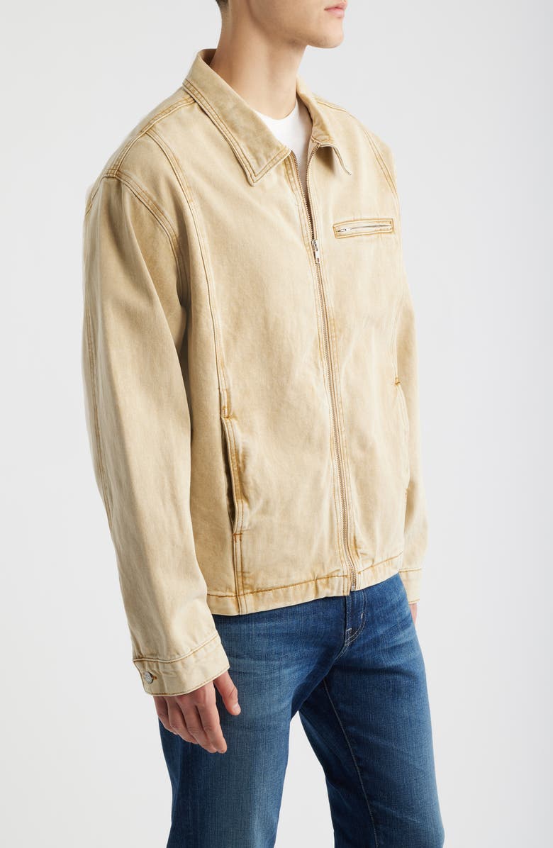 925 Originals Boulevard Zip Denim Jacket, Alternate, color, Wheat