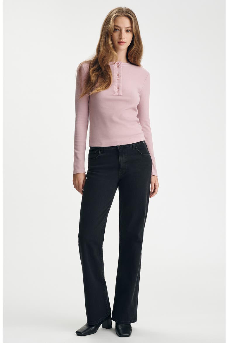 Rib Henley Top, Alternate, color, KEEPSAKE LILAC