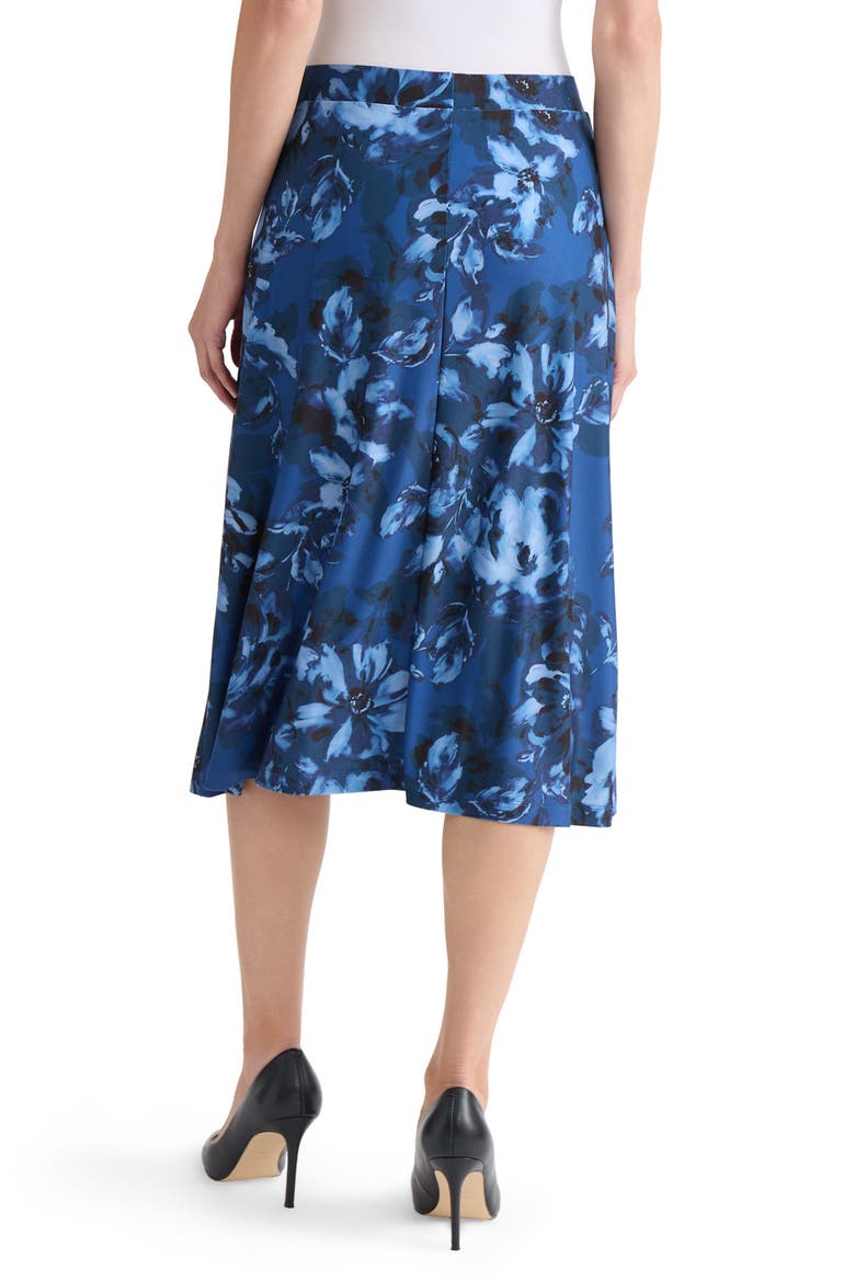 Floral Print Knit Skirt, Alternate, color, BLUE NIGHT MULTI