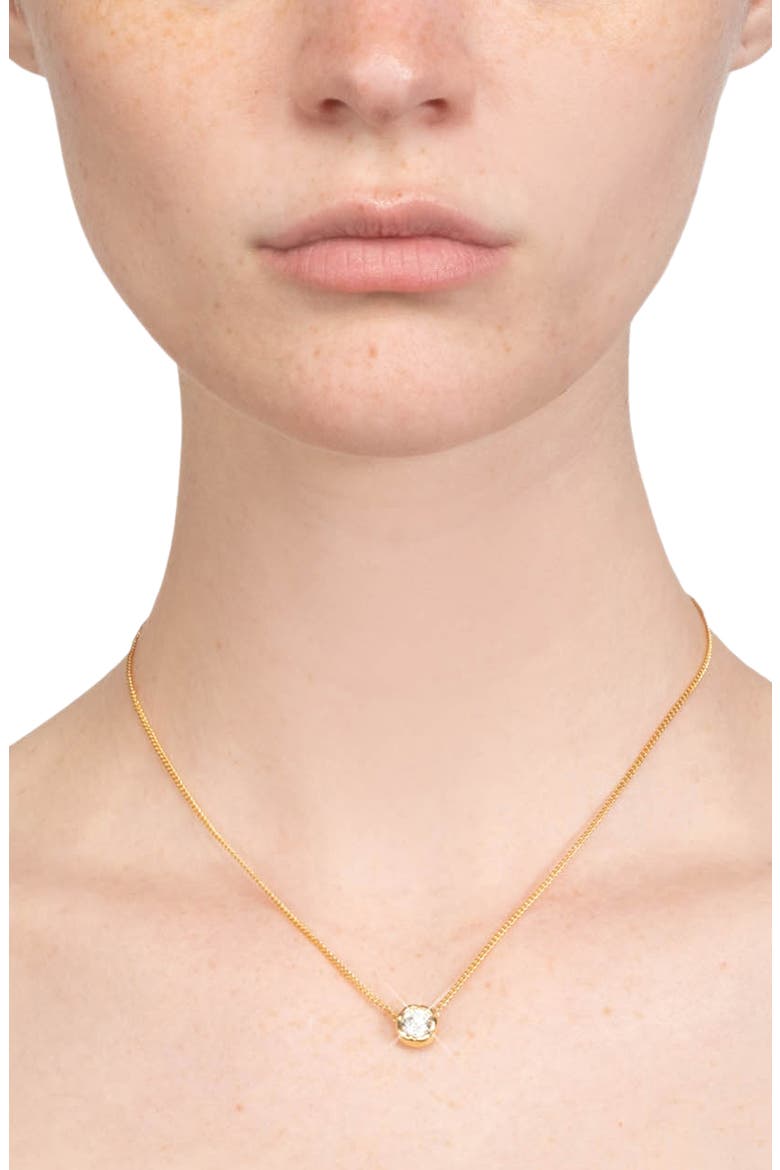Asterales Solitaire Pendant Necklace, Alternate, color, GOLD