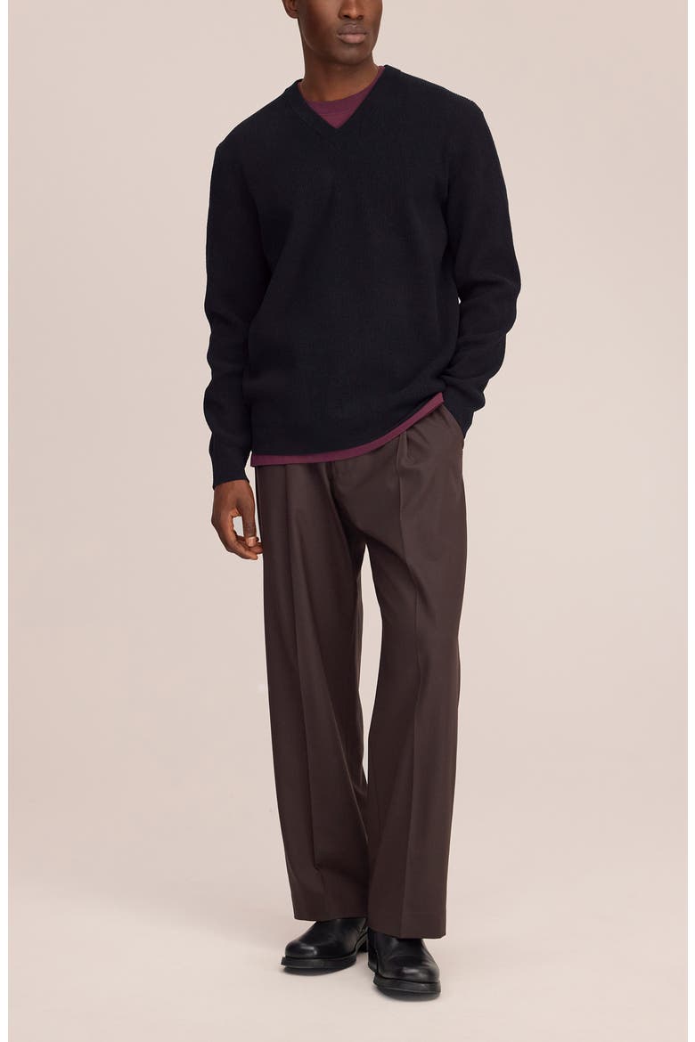 Danny V-Neck Sweater, Alternate, color, BLACK