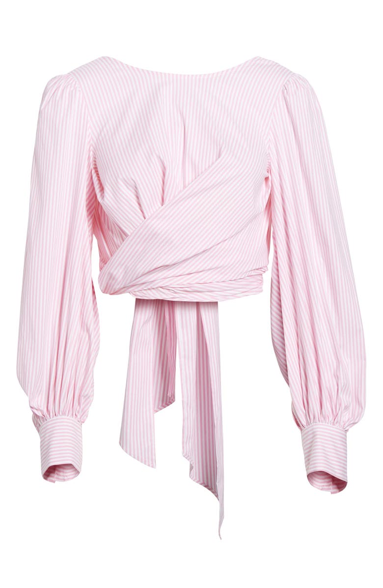 WAYF Dayna Tie Back Poplin Top, Alternate, color,