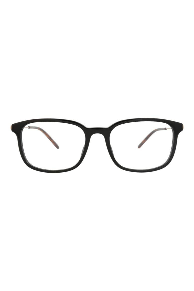 52mm Square Optical Glasses, Main, color, BLACK GOLD TRANSPARENT