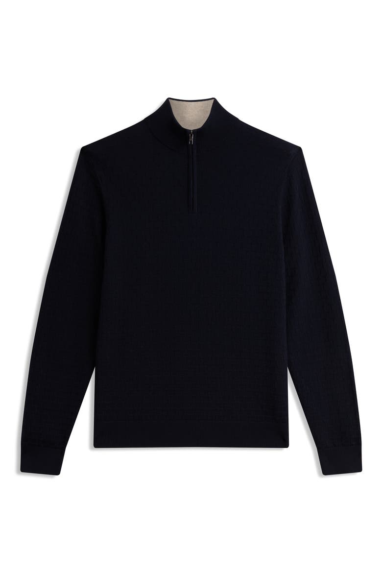 Jeremee Quarter Zip Sweater, Alternate, color, NAVY