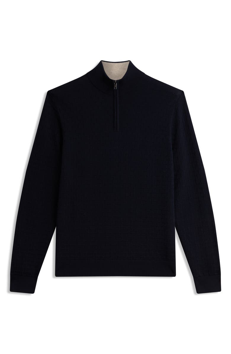 Ted Baker Jeremee Quarter Zip Sweater, Alternate, color, Navy