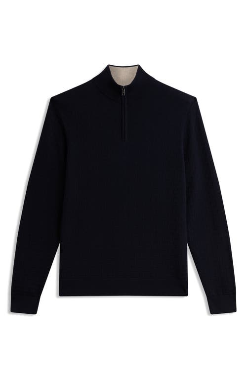 Ted Baker Jeremee Quarter Zip Sweater In Blue