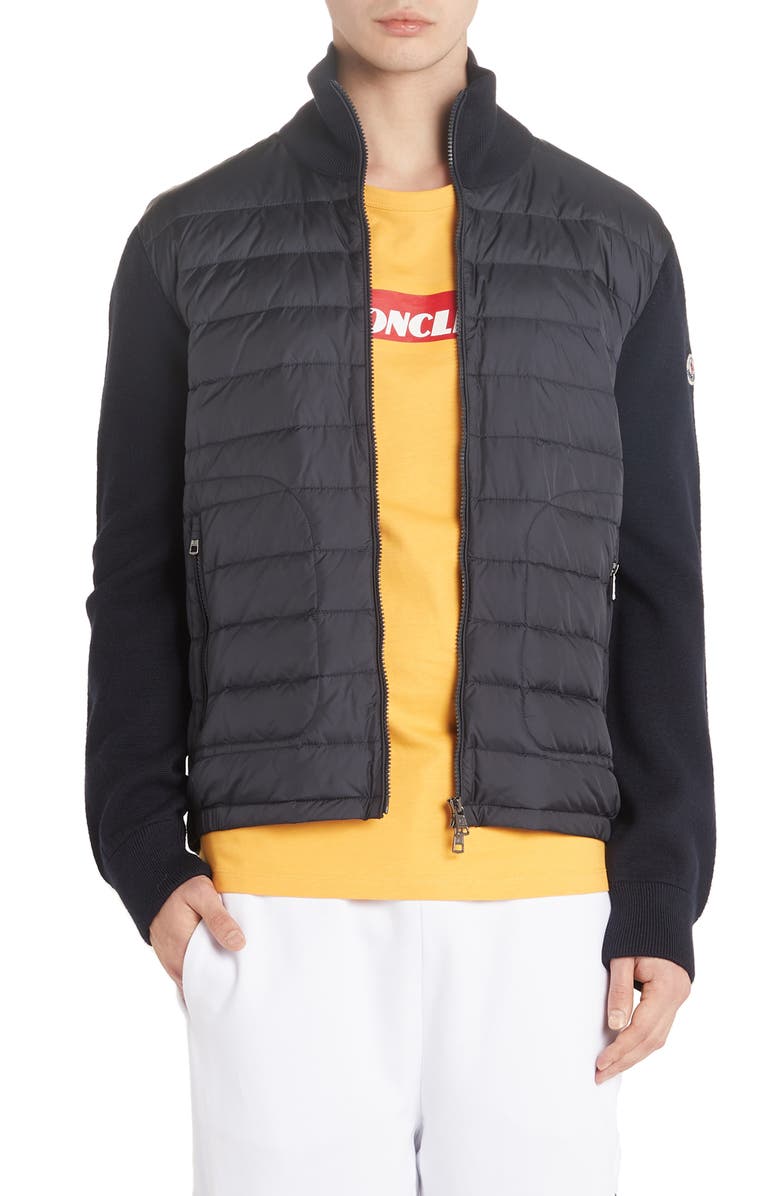 Moncler Mixed Media Down Jacket, Main, color,