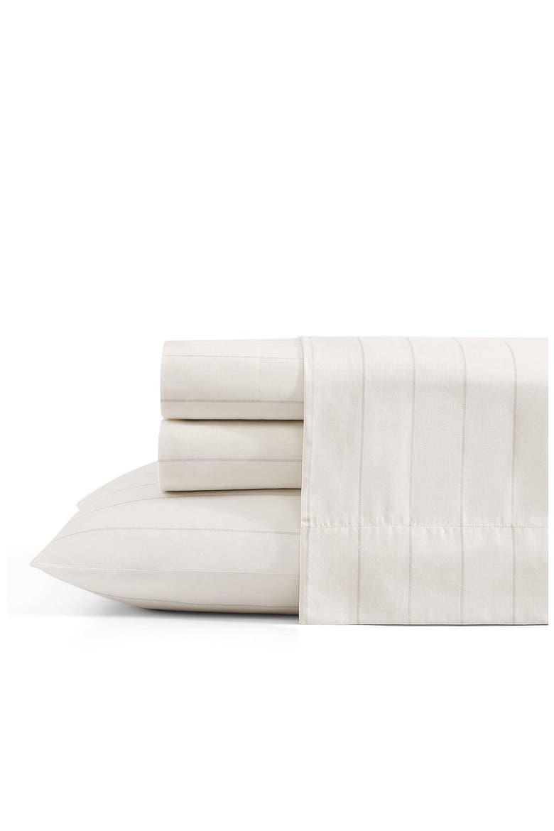 Palma Stripe Cotton Sateen Sheet Set, Main, color, LIGHT BEIGE