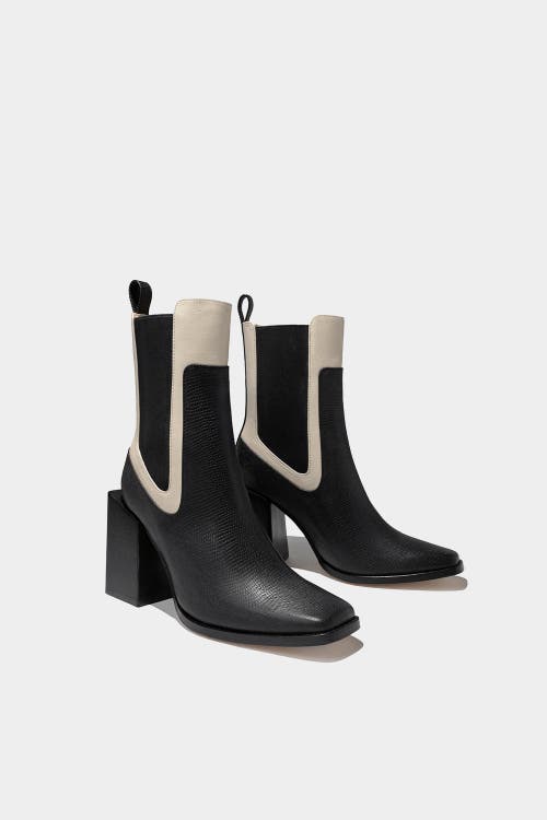 Dante Leather Ankle Boots Adama In Black
