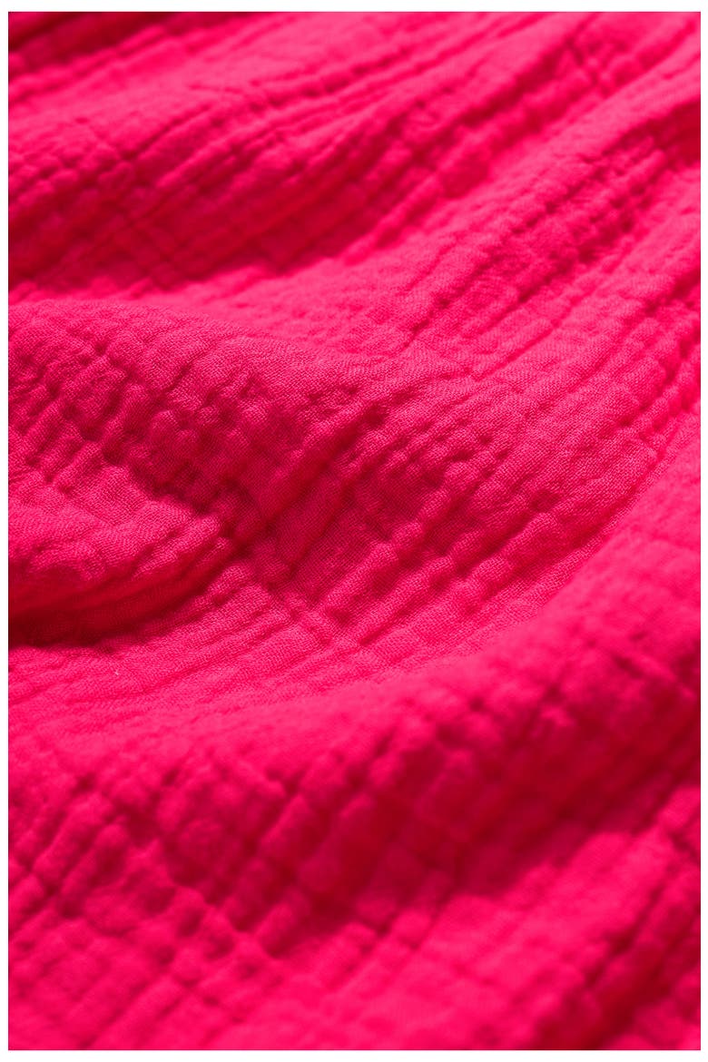 Pebble Comb Organic Cotton Gauze Dress, Alternate, color, WILD RASPBERRY