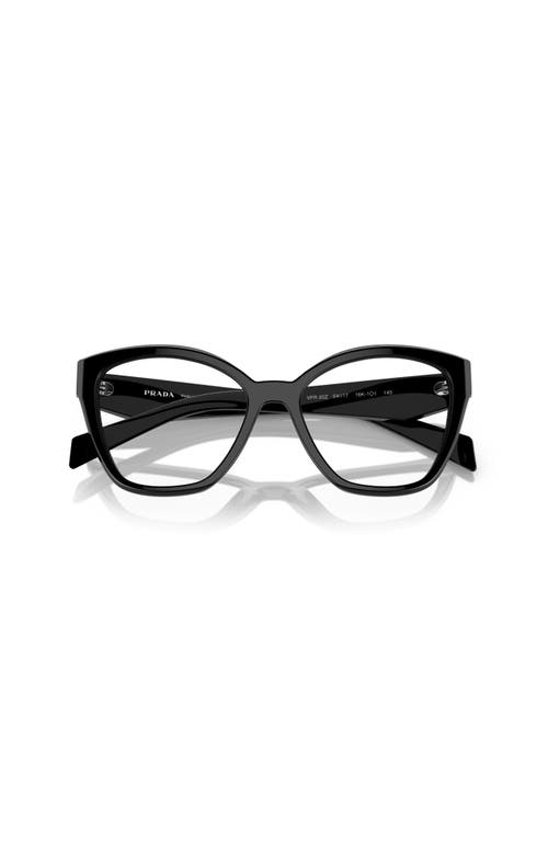 Prada 54mm Irregular Optical Glasses In Black