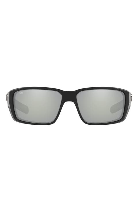 60mm Polarized Rectangular Sunglasses