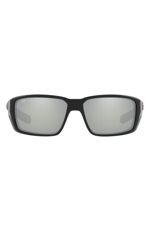 Costa Del Mar 60mm Polarized Rectangular Sunglasses in Black Grey 