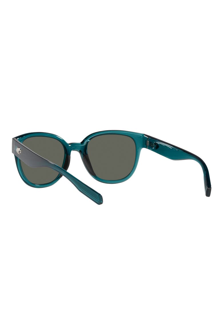 Salina 53mm Polarized Rectangular Sunglasses, Alternate, color, TEAL