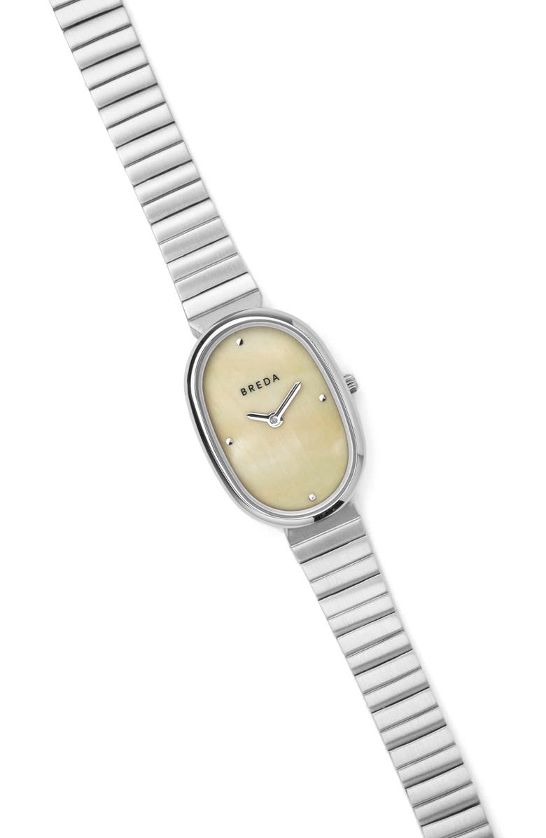 BREDA Jane Bracelet Watch, 23mm, Alternate, color, Silver/ Silver/ Champagne