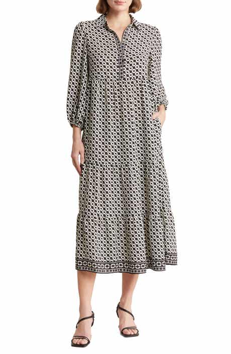 MAX STUDIO Crepe Tiered Maxi Dress