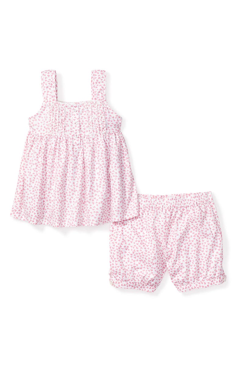 Petite Plume Kids' Sweethearts Print Two-Piece Short Pajamas, Main, color, 