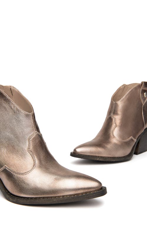 Nerogiardini Metallic Western Boot In Brown