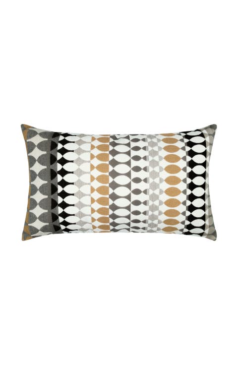 Modern Oval Indoor & Outdoor Woven Accent Pillow