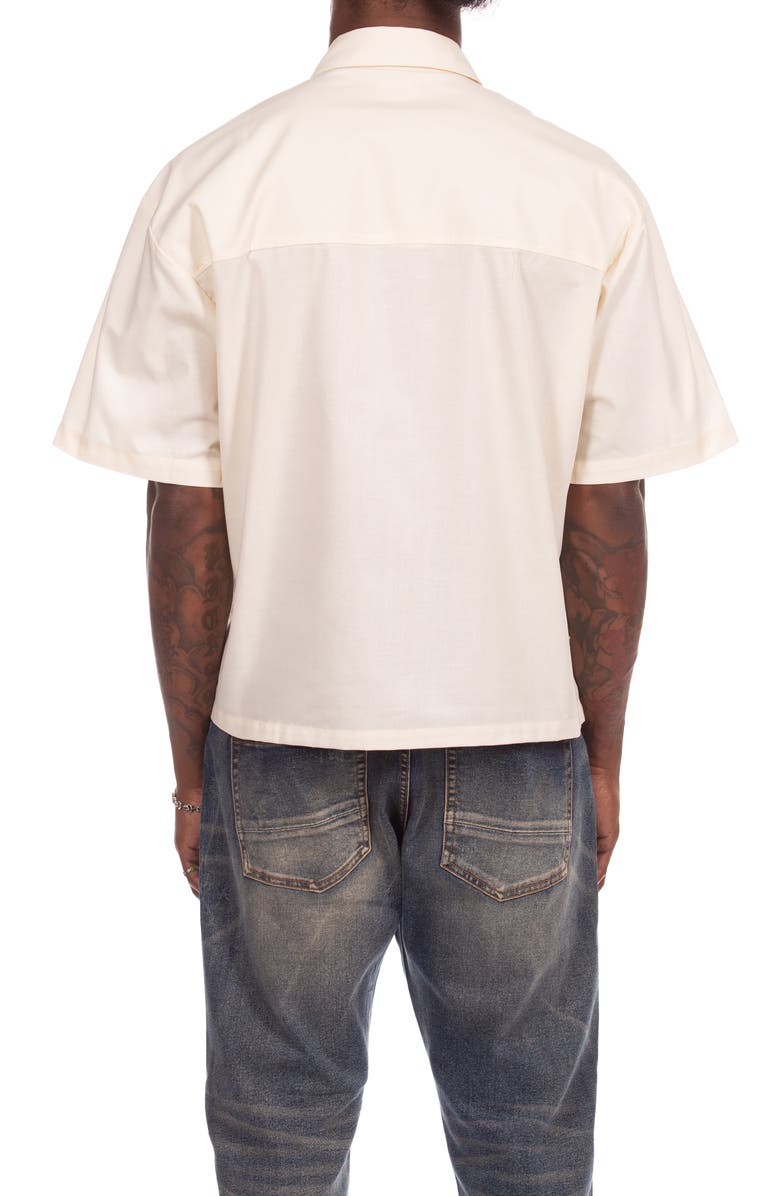 ICECREAM Truck Graphic Short Sleeve Button-Up Shirt, Alternate, color, Antique White