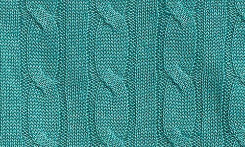 Brooks Brothers Cotton Cableknit Crewneck Sweater In Green
