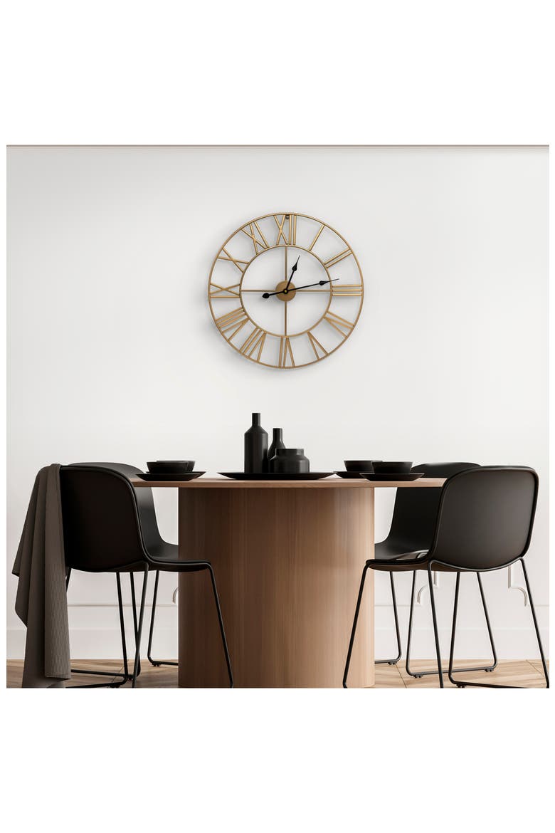 Decorative Wall Clock, Alternate, color, GOLD