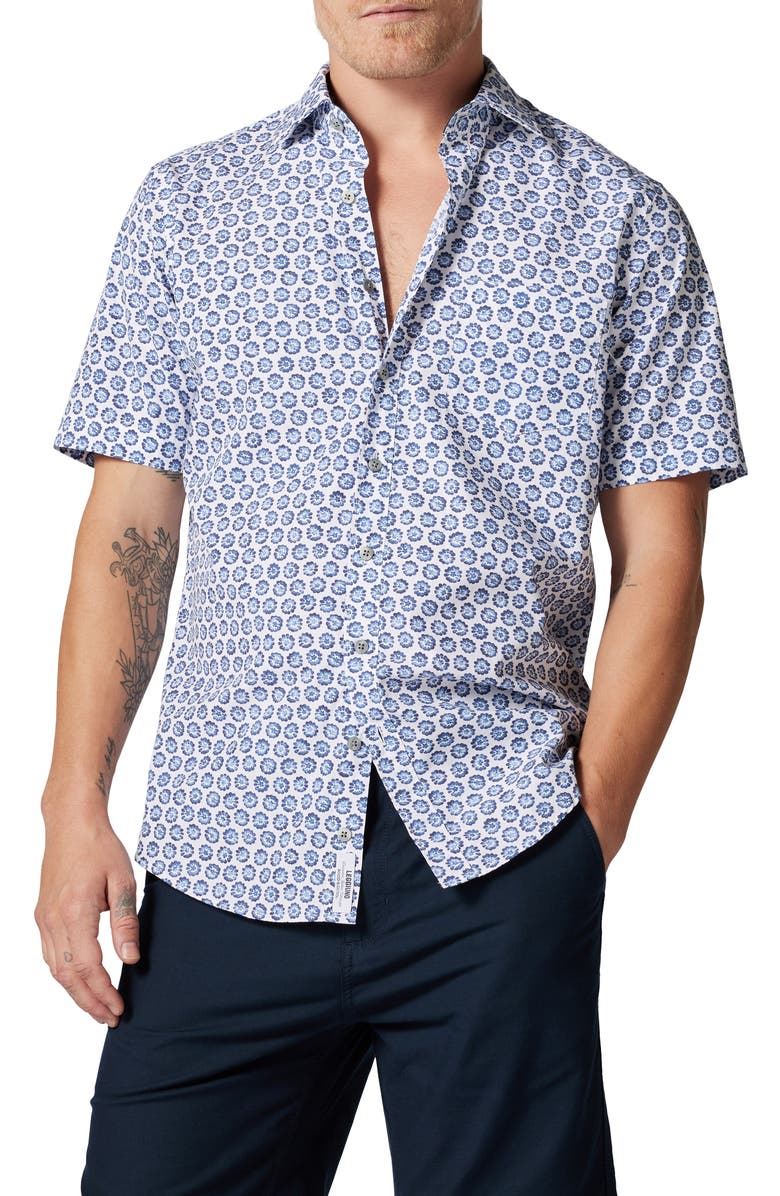 Rodd & Gunn A First Avenue Short Sleeve Cotton Button-Up Shirt, Main, color, 
