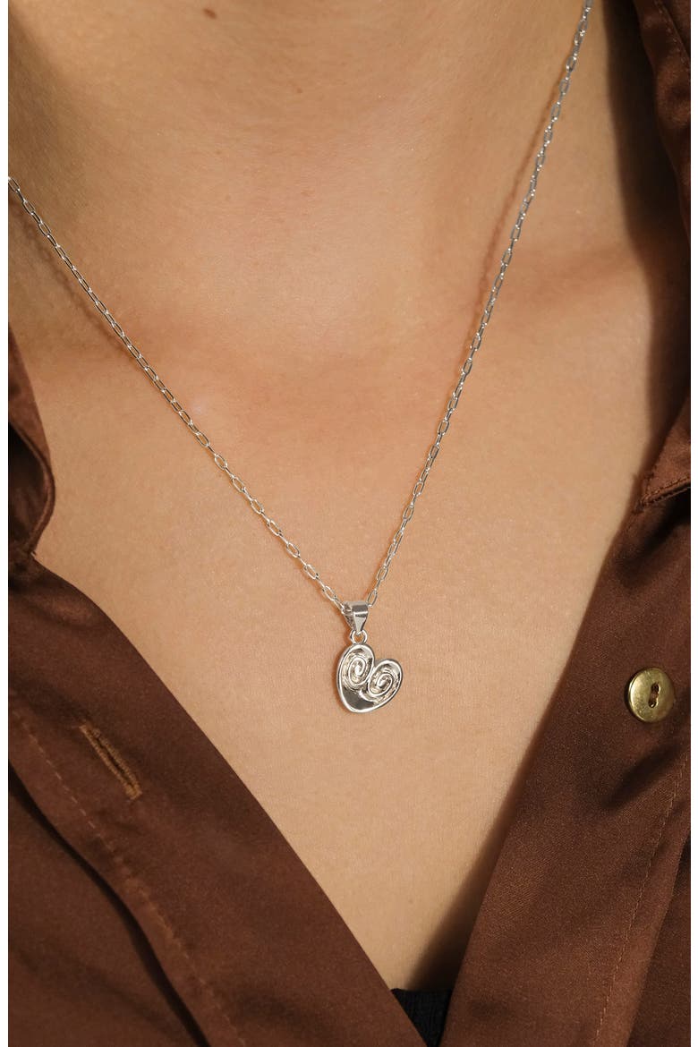 Palmier Pendant Necklace, Alternate, color, SILVER