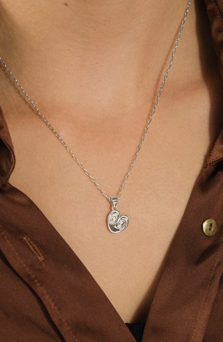 Sterling Forever Palmier Pendant Necklace, Alternate, color, Silver