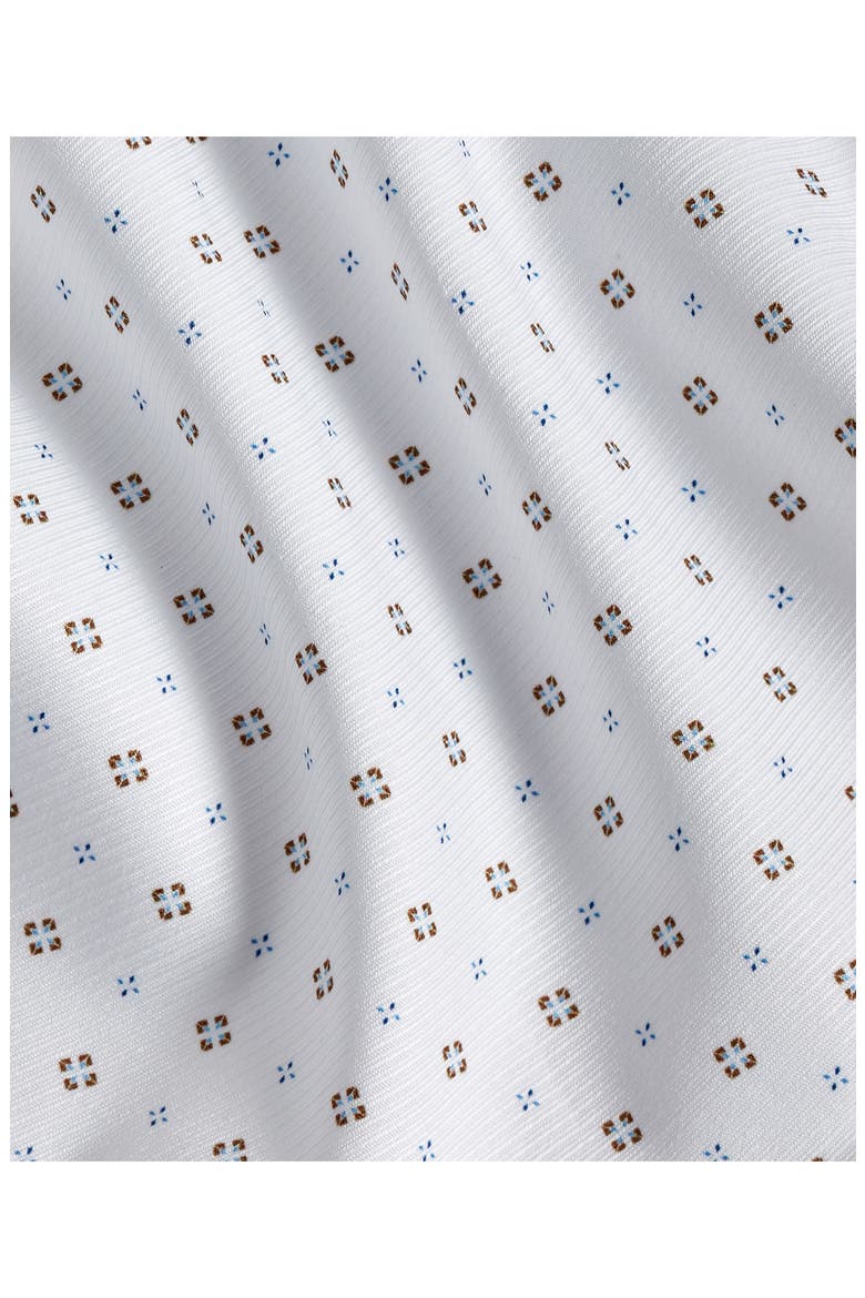 Regular Fit Neat Print Cotton Dress Shirt, Alternate, color, WHITE/ CHOCOLATE