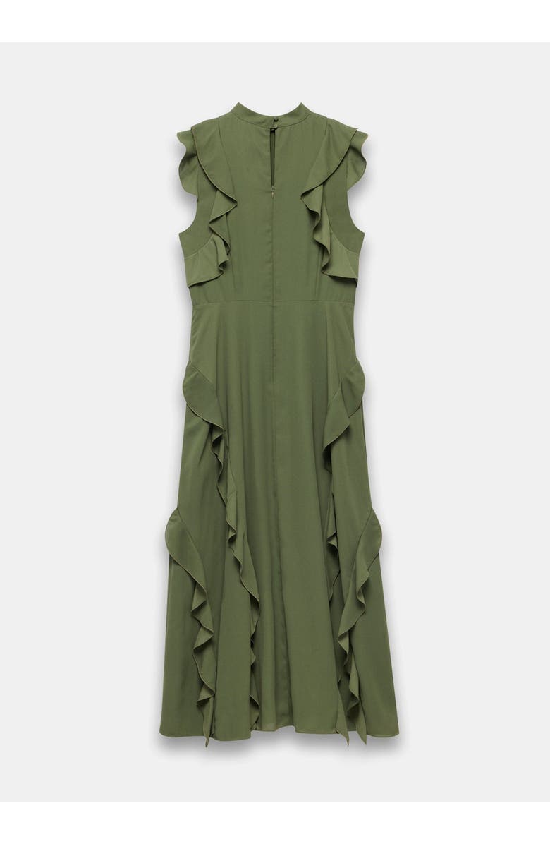 MINT VELVET High Neck Ruffle Maxi Dress, Alternate, color, Green