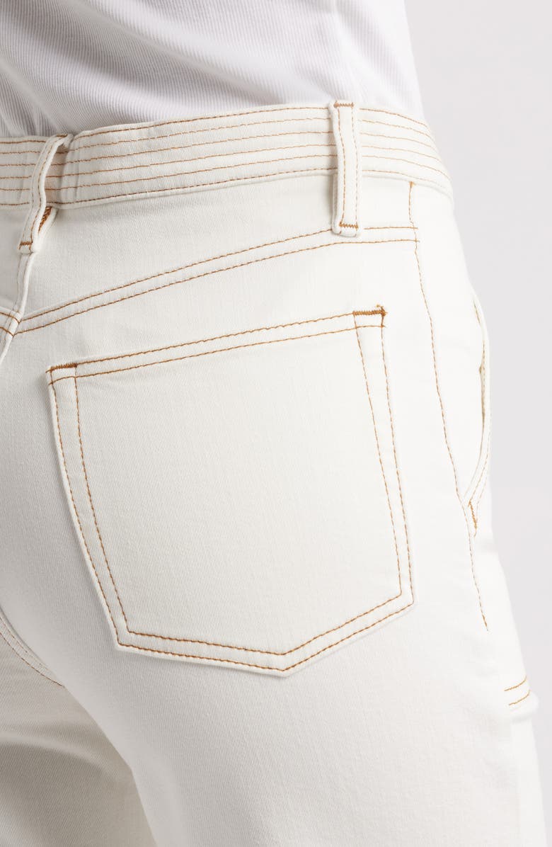 FRAME The Trapunto High Waist Ankle Straight Leg Jeans, Alternate, color, 