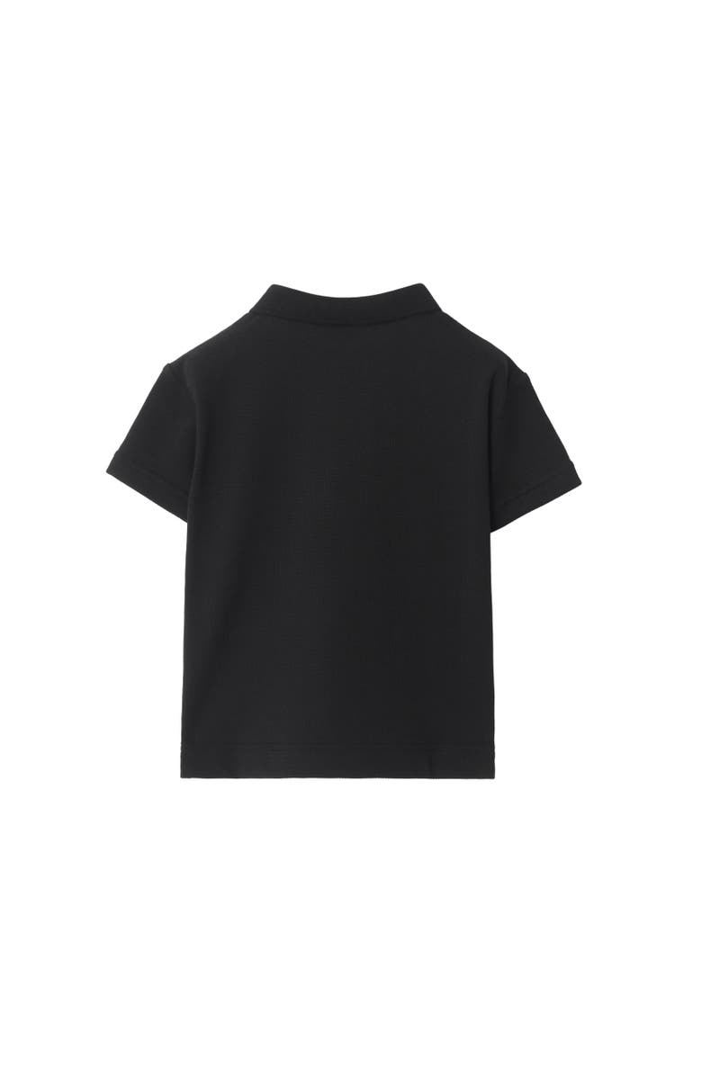 Burberry Cotton Piqué Polo Shirt, Alternate, color, Black