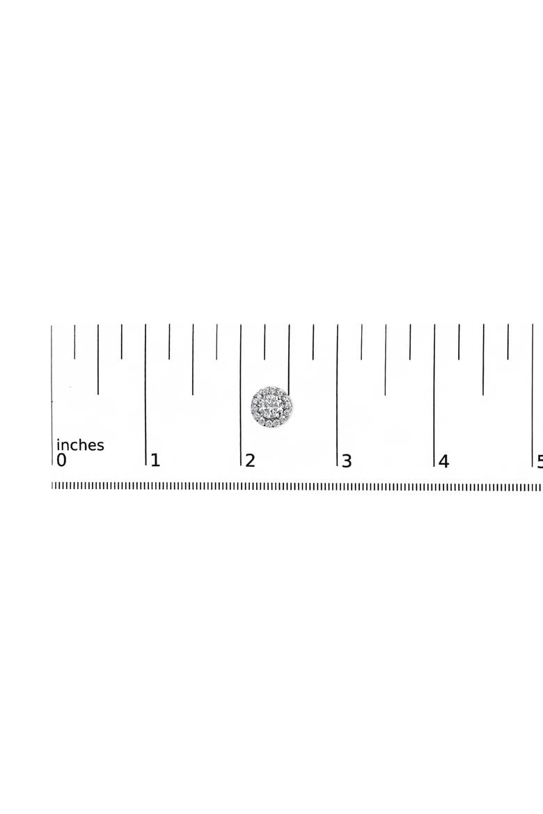 14K White Gold 3.0 Cttw Lab-Grown Diamond Hidden Halo Stud Earrings, Alternate, color, White