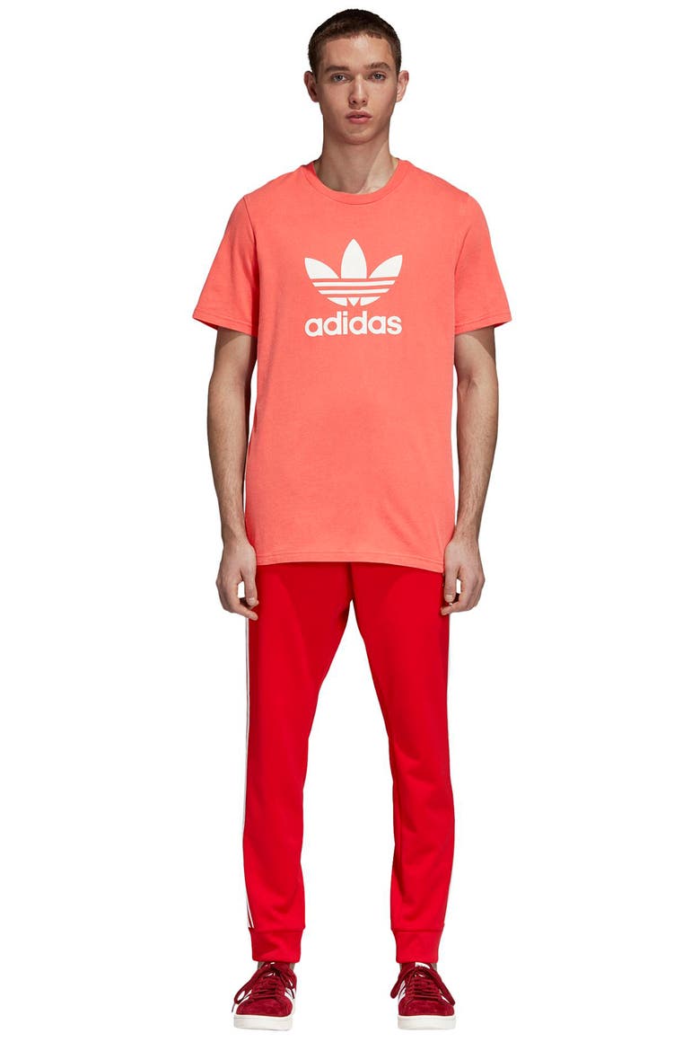 Trefoil Graphic T-Shirt, Alternate, color, BRIGHT RED
