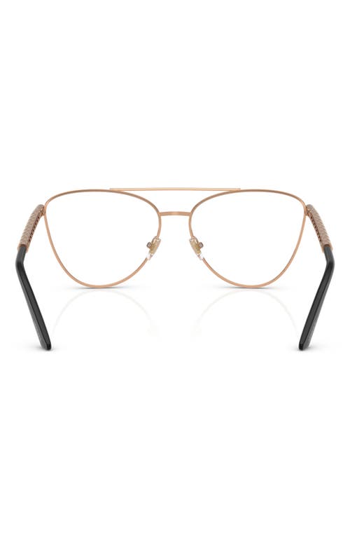 Versace 55mm Metal Cateye Optical Glasses In Rose Gold