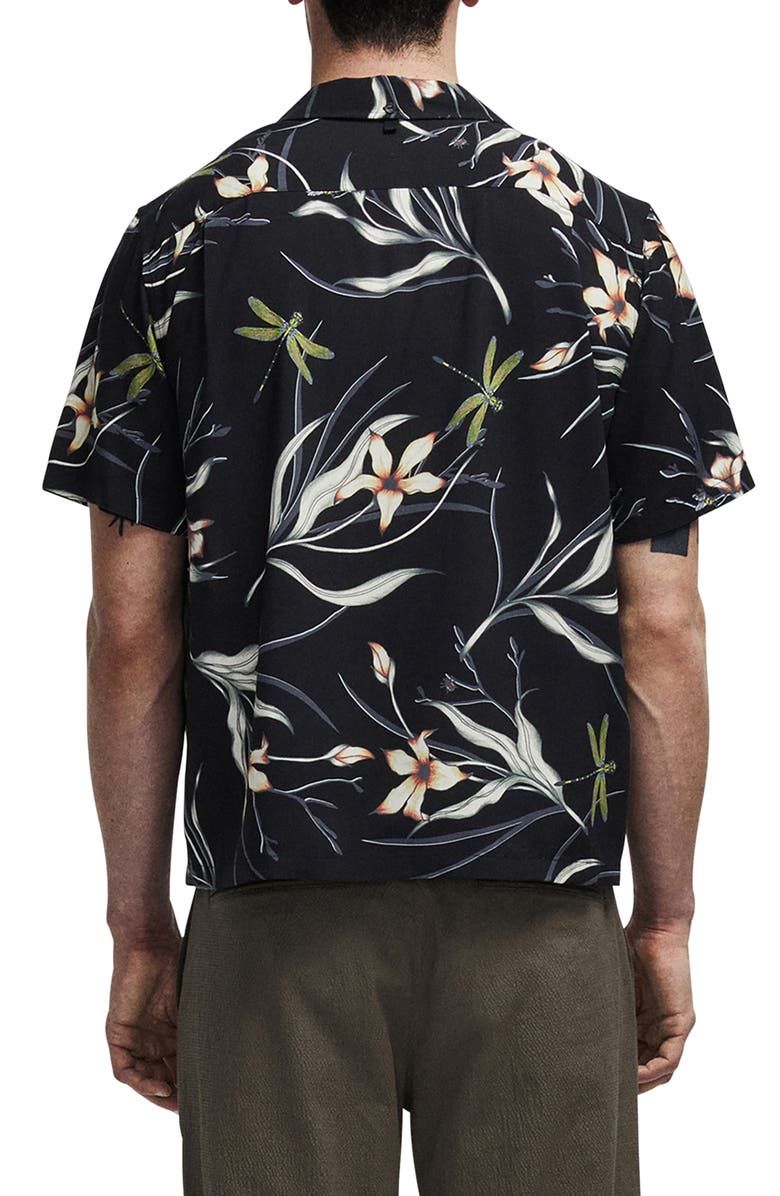 rag & bone Avery Print Short Sleeve Button-Up Camp Shirt, Alternate, color,