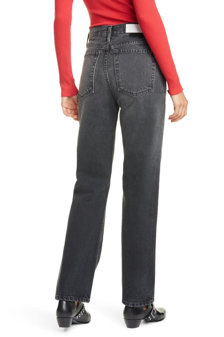 Originals High Waist Loose Jeans, Alternate, color, WORN IN BLACK