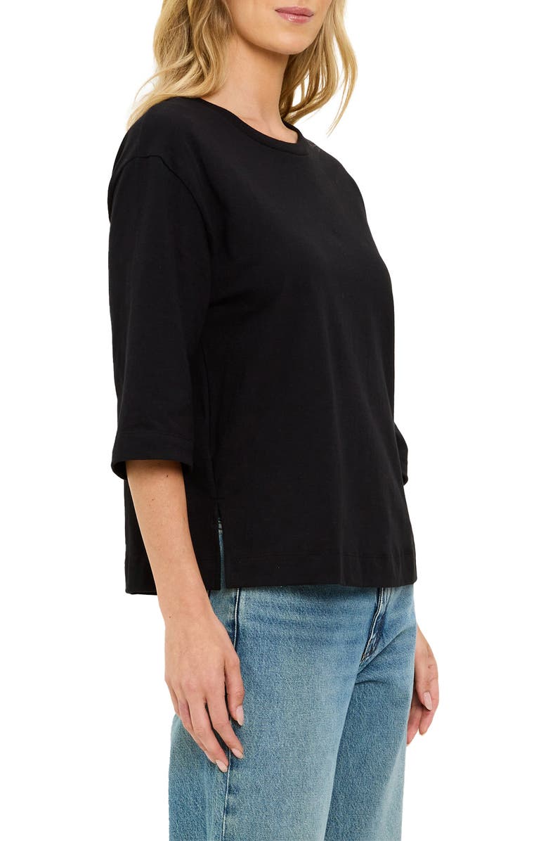Michael Stars Sharona Straight Sleeve T-Shirt, Alternate, color, Black
