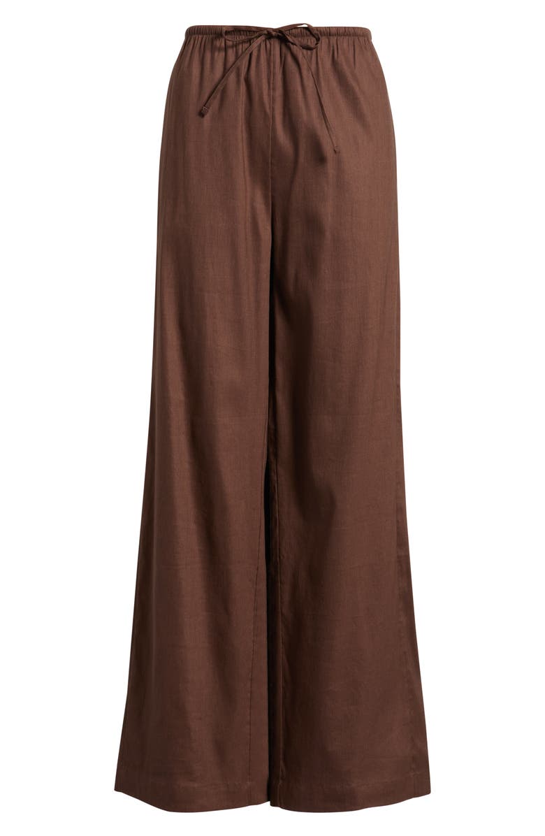 Nordstrom Linen Blend Drawstring Pants, Alternate, color, Brown Roast