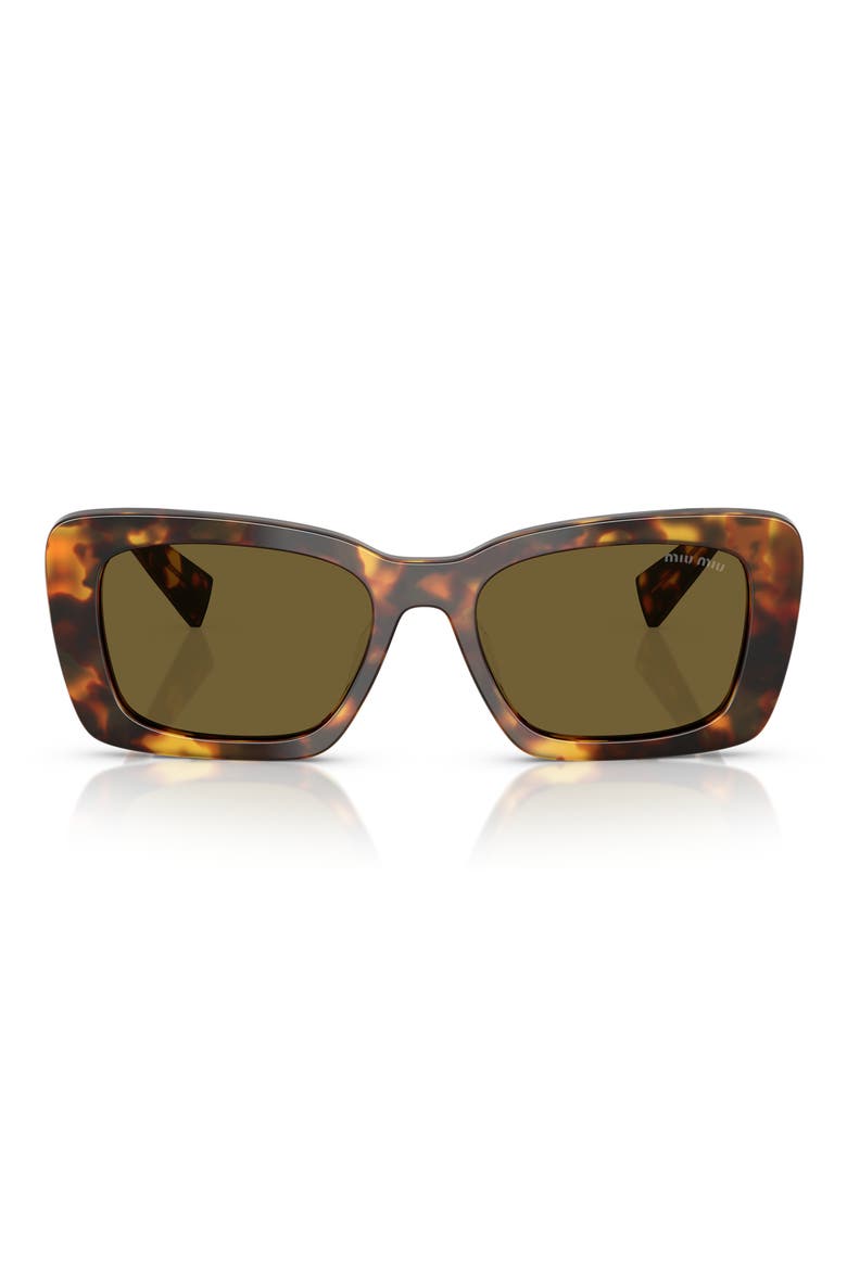 53mm Rectangular Sunglasses, Alternate, color, BLOND HAVANA