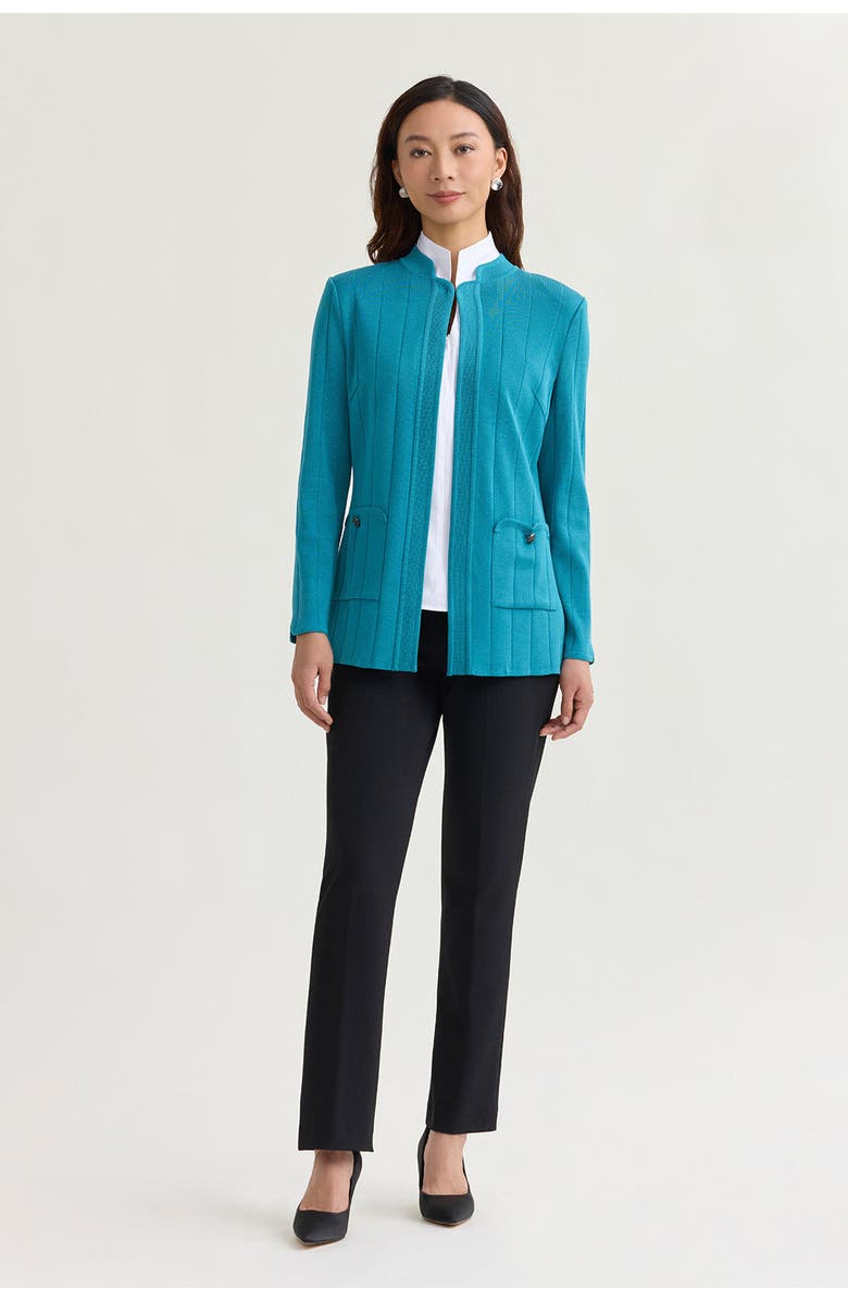Ming Wang Heritage Multi Texture Knit Jacket, Main, color, Nebula