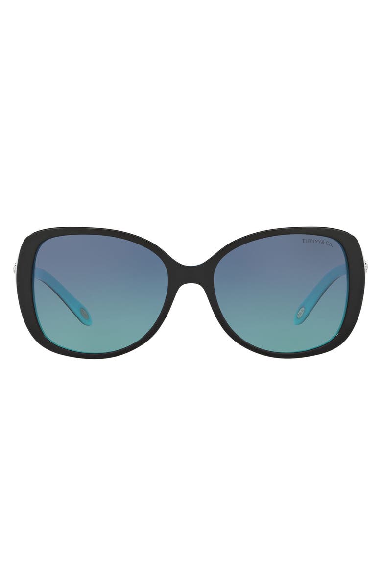 Tiffany & Co. 55mm Gradient Butterfly Sunglasses, Main, color, Black/ Blue Gradient