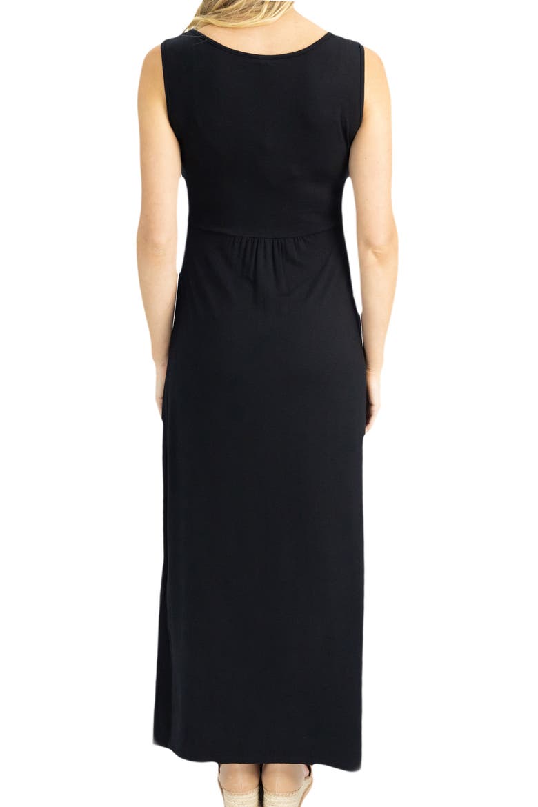 Maternity/Nursing Maxi Dress, Alternate, color, BLACK