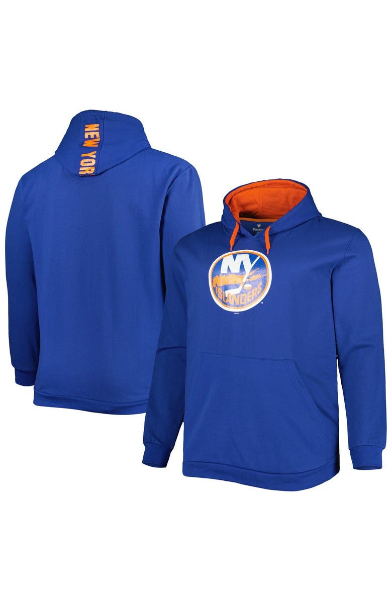 PROFILE Men's Royal New York Islanders Big & Tall Fleece Pullover Hoodie, Main, color, Royal