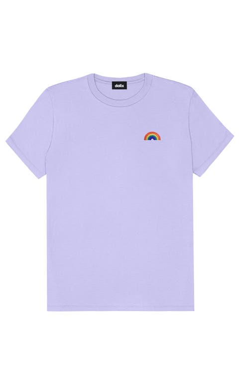 Womens Rainbow Jersey Relaxed Tee