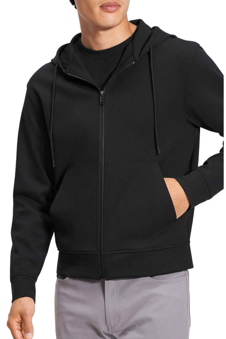 Fleece Zip Hoodie, Main, color, BLACK